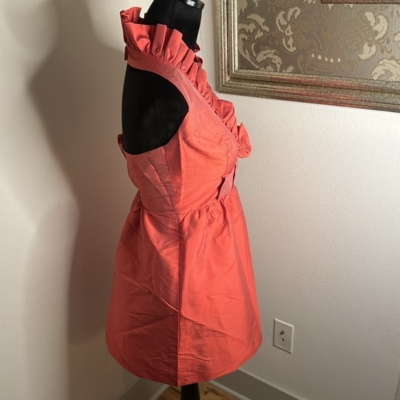 Alfred Sung ruffle Halter Retro style D470 special occasion dress Sz 6 - Picture 5 of 9